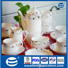Nuevas ollas y tazas de cerámica de té de hueso, conjunto de té de cerámica al por mayor